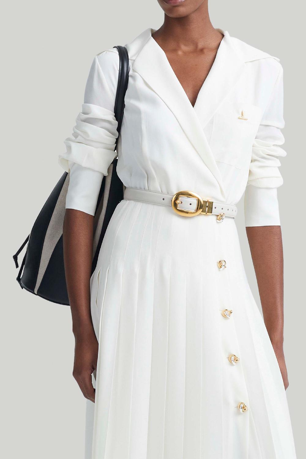 Altuzarra Vintage Brass Buckle Belt Enoki