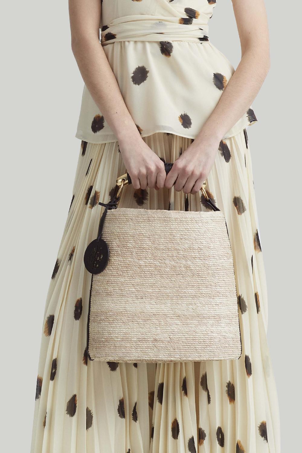 altuzarra Watermill Bag Metal Handle Natural/Black