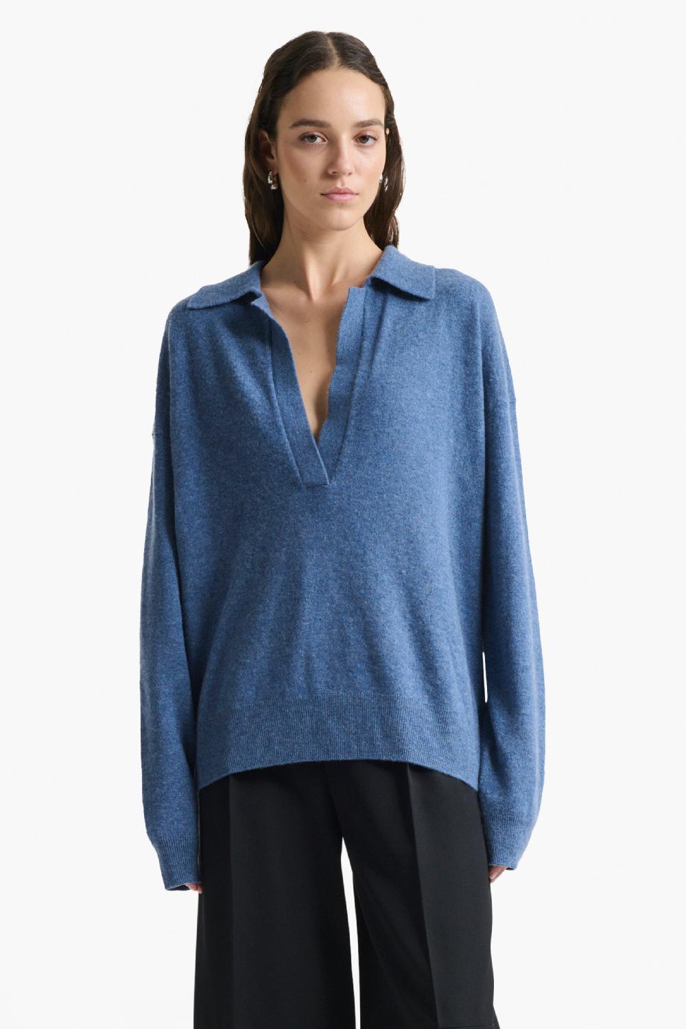 Altuzarra Zaq Sweater Ash Blue Melange