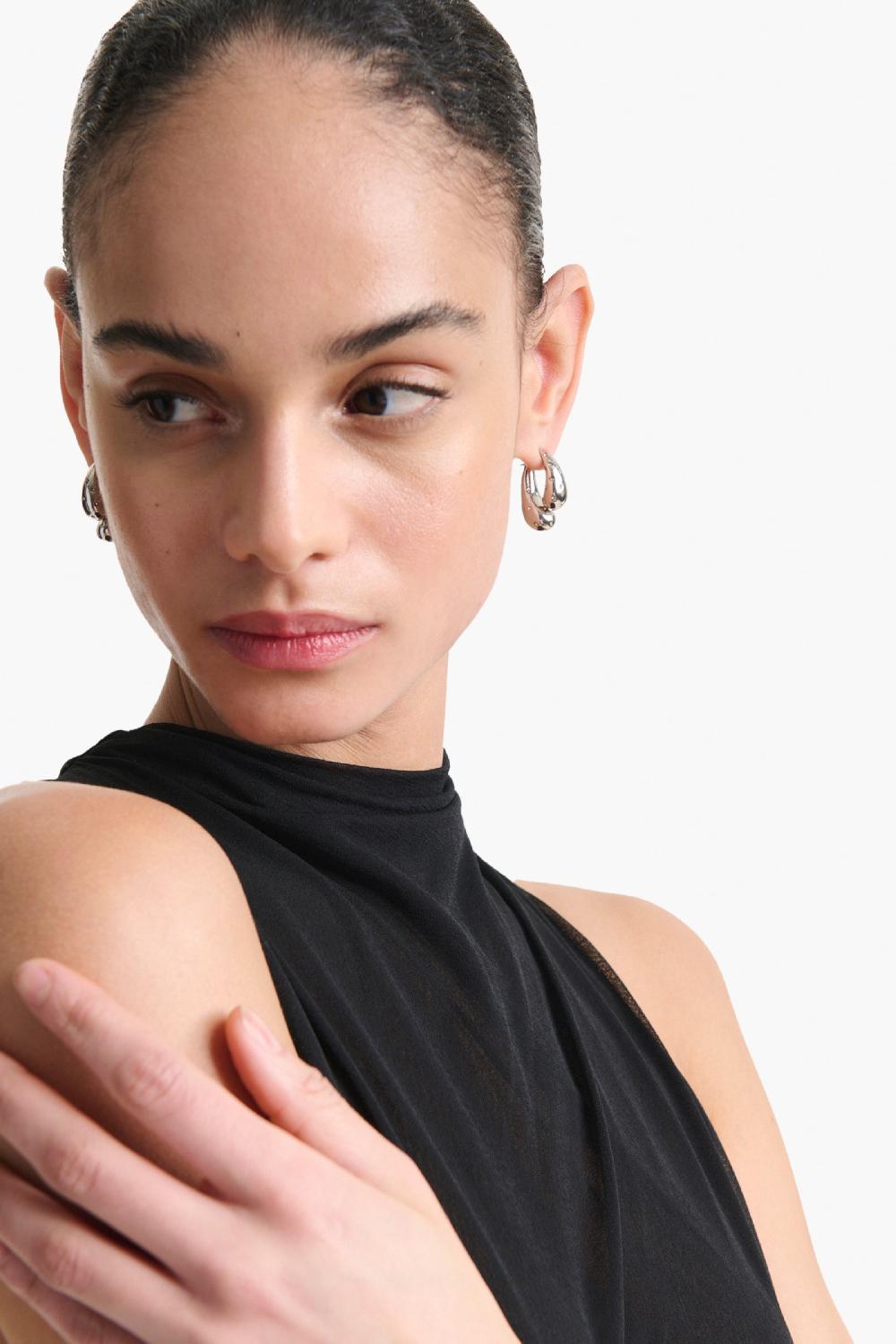 altuzarra Front Back Dangle Drop Earring Shiny Silver