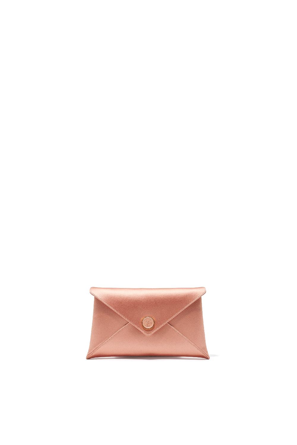 Altuzarra Medallion Envelope Clutch Satin Apple Blossom