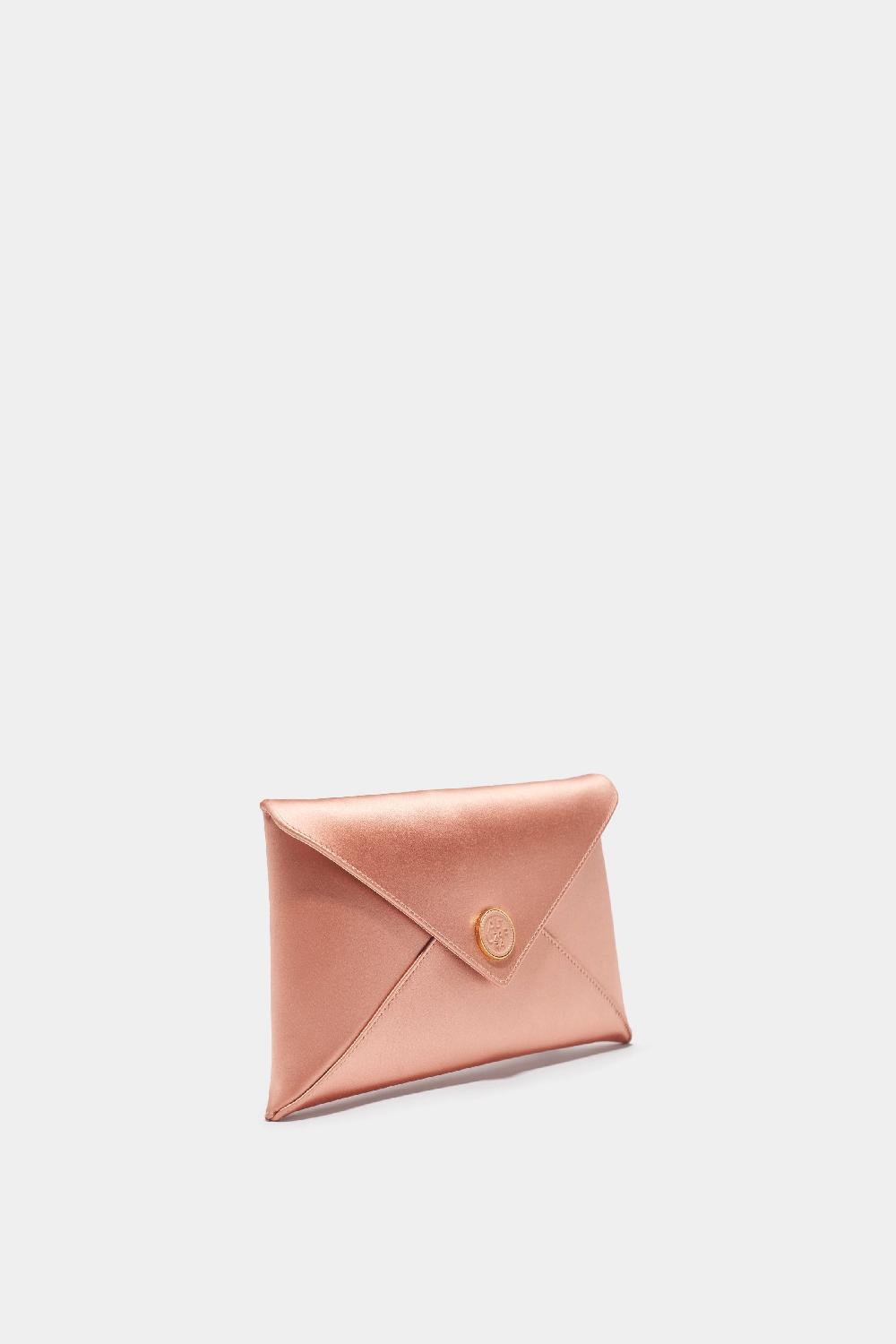 Altuzarra Medallion Envelope Clutch Satin Apple Blossom