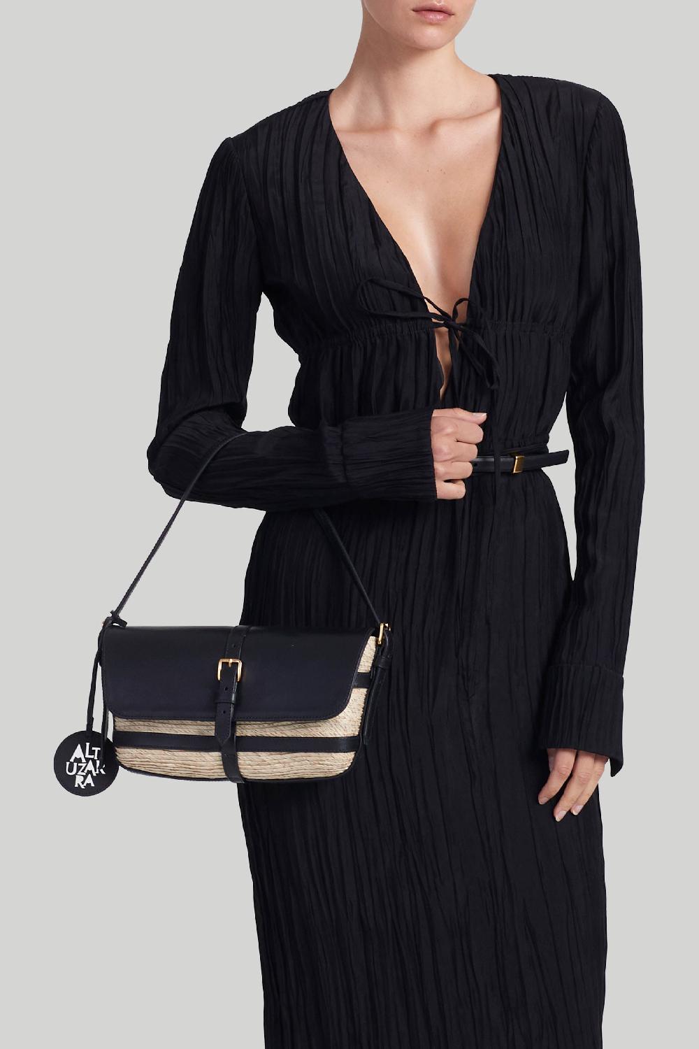 altuzarra Watermill Shoulder Leather Flap Natural/Black