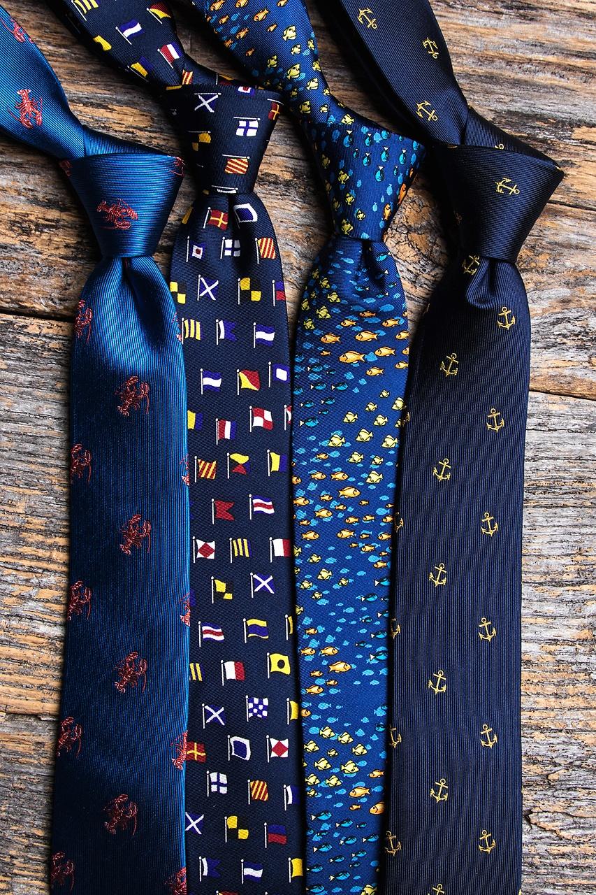 Alynn A-Z International Flags Navy Blue 100% Silk Skinny Tie