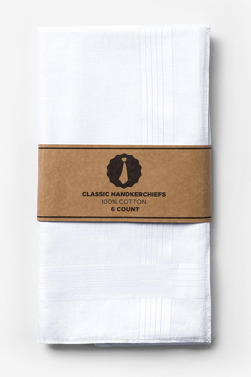 alynn 6 Pack Classic White Handkerchief