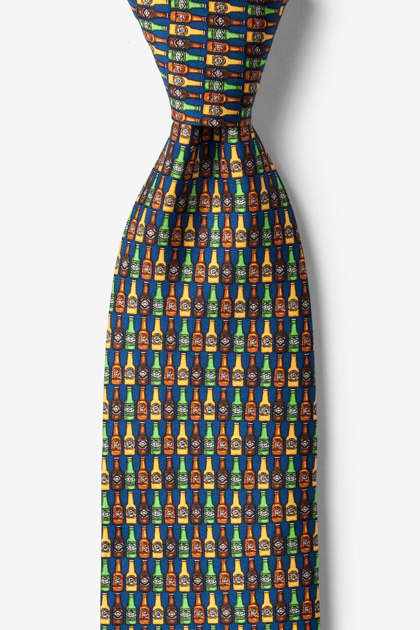 alynn 99 Bottles Navy Blue 100% silk Tie