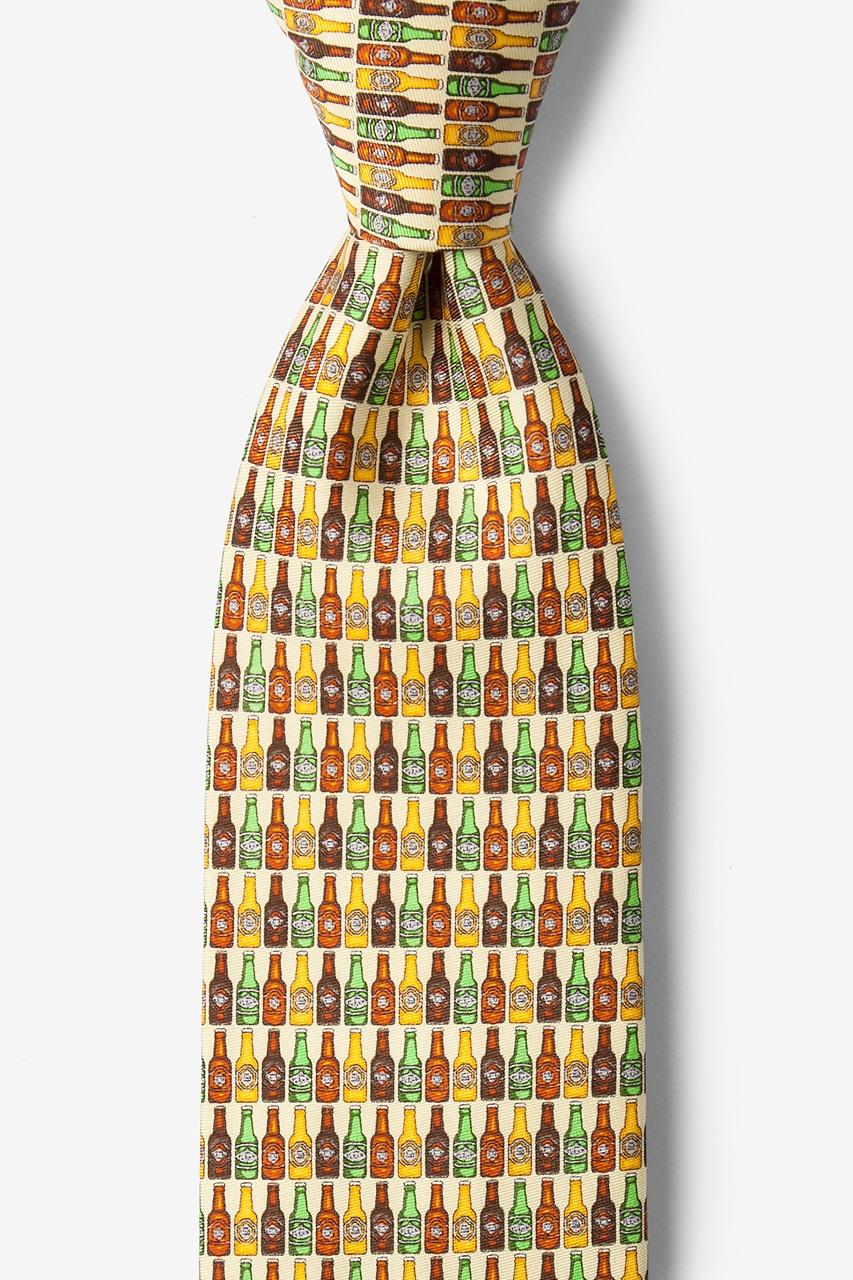 alynn 99 Bottles yellow 100% silk Tie