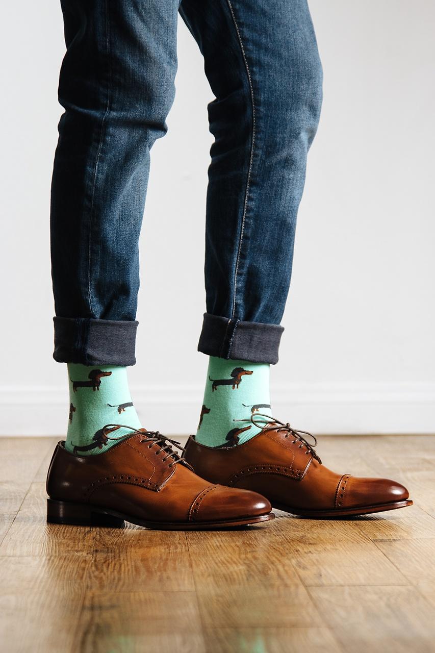 Alynn A Little Weiner Aqua Sock