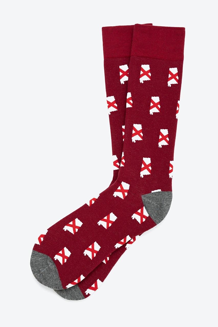 alynn Alabama State Flag red Sock