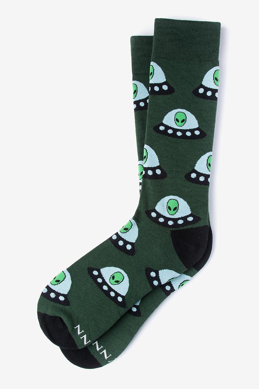 alynn Alien Invasion dark green Sock