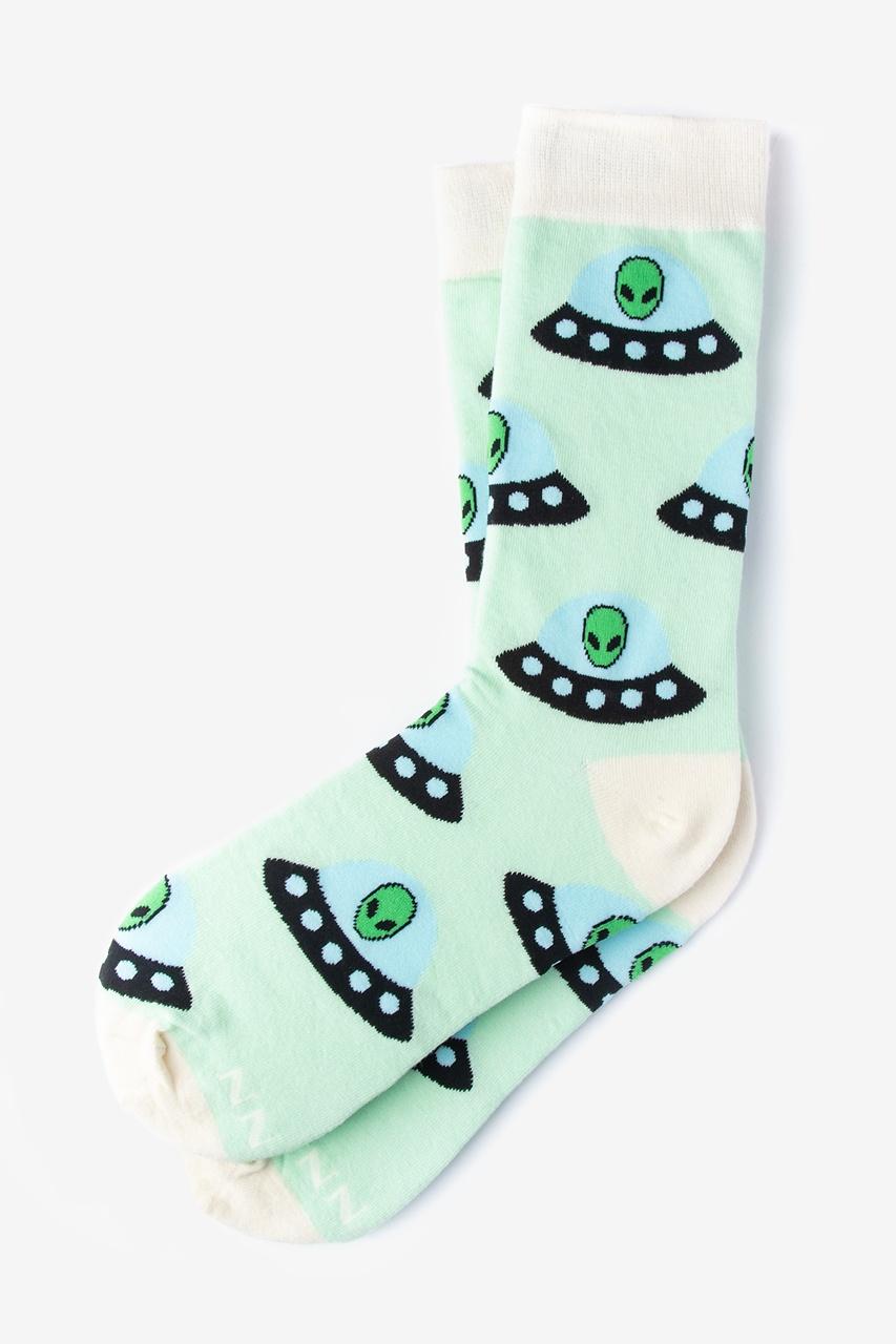 alynn Alien Invasion mint green Women's Sock