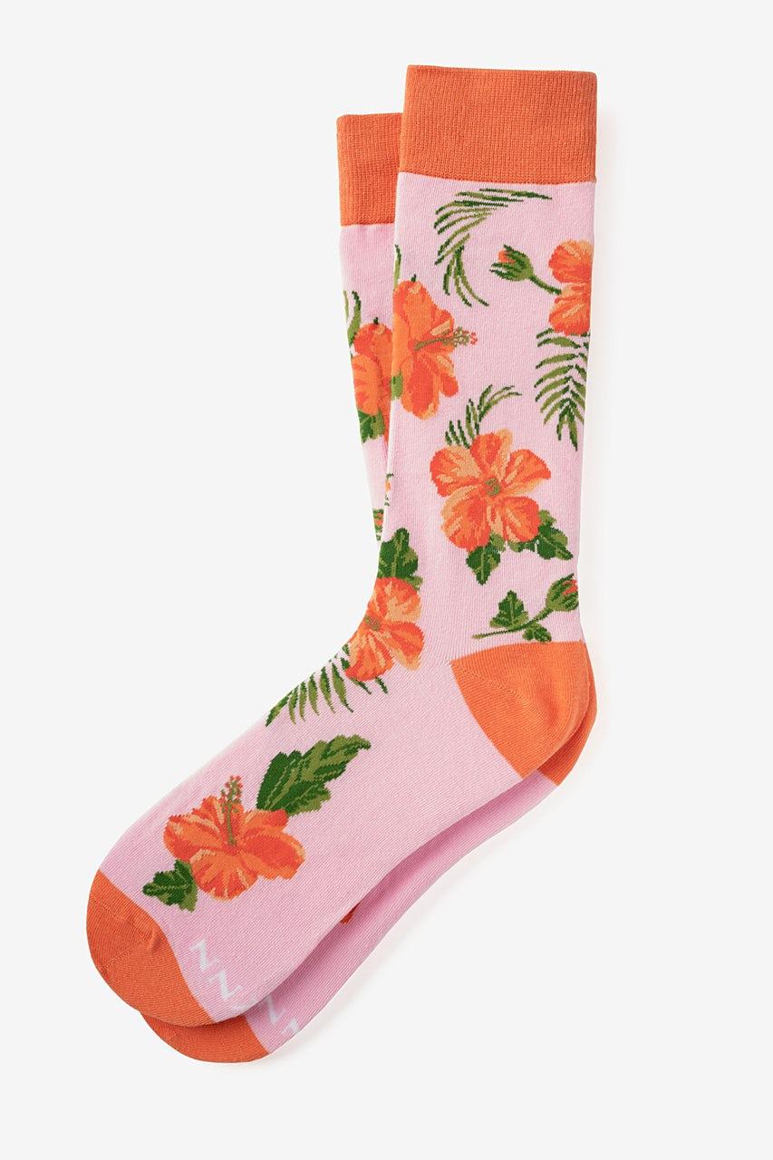 alynn Aloha Beaches coral Sock