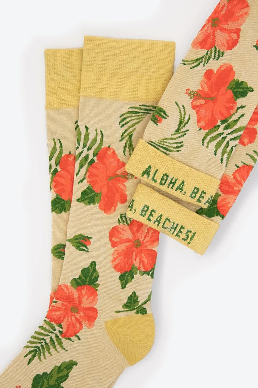 Alynn Aloha Beaches Cream Sock