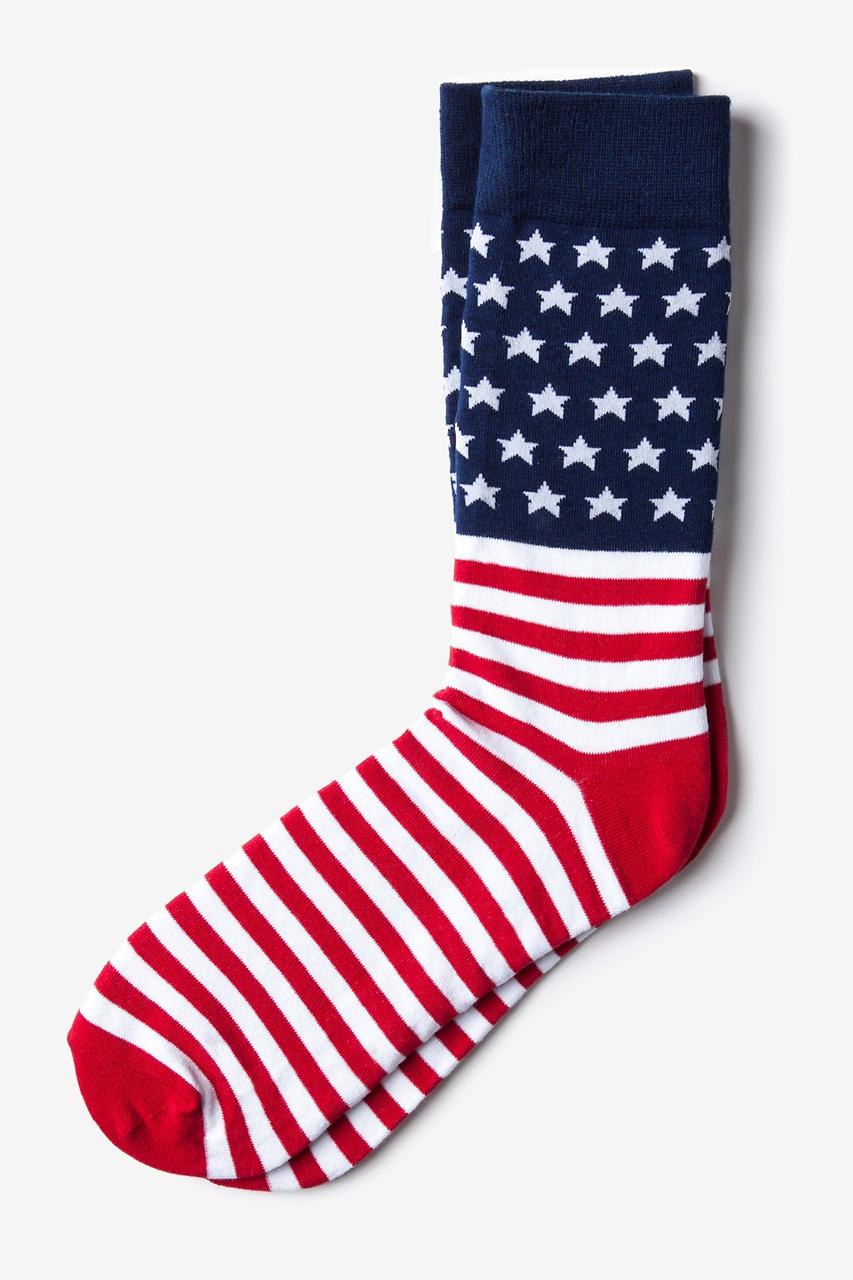 alynn American Flag red Sock