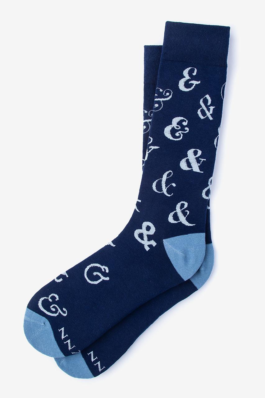 alynn Ampersand Addict Navy Blue Sock