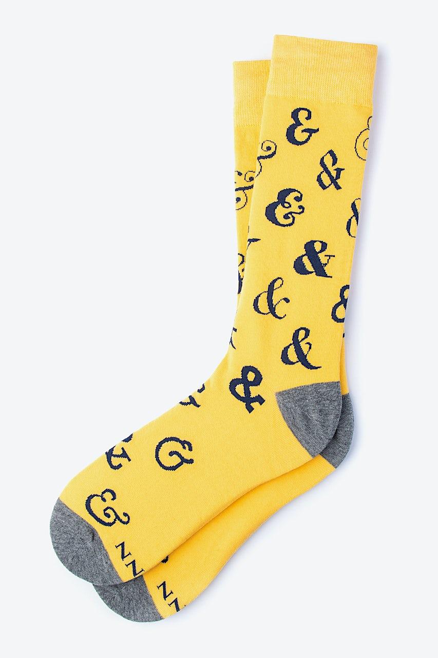 Alynn Ampersand Addict Yellow His & Hers Socks