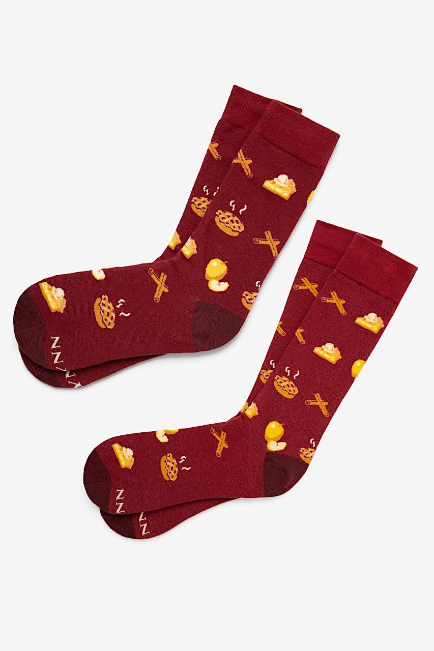 Alynn Apple Of My Pie Maroon His & Hers Socks