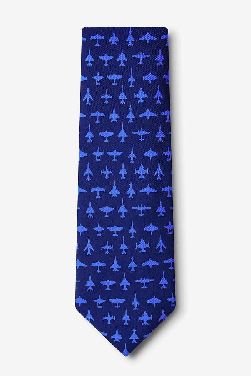 Alynn Aviation Navy Blue 100% Silk Tie