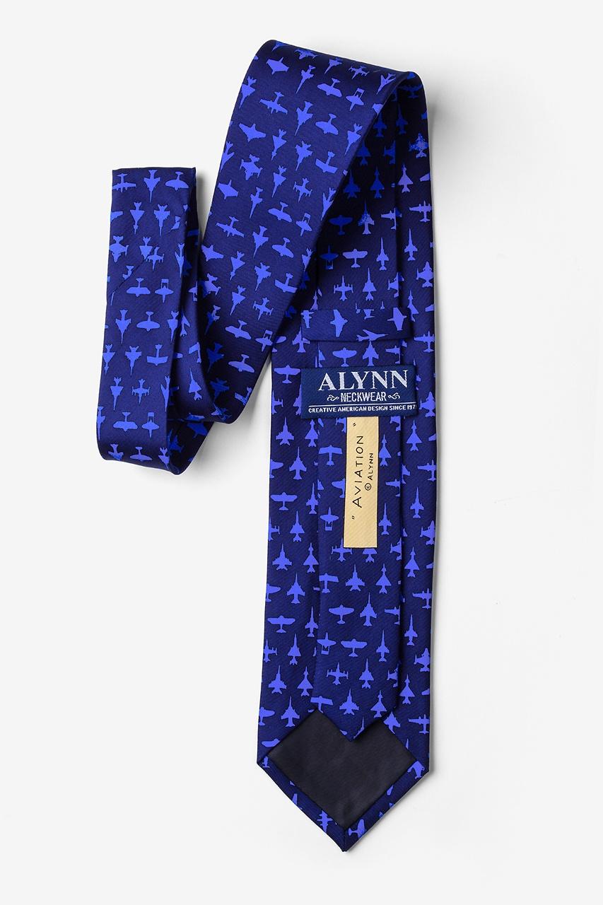 Alynn Aviation Navy Blue 100% Silk Tie