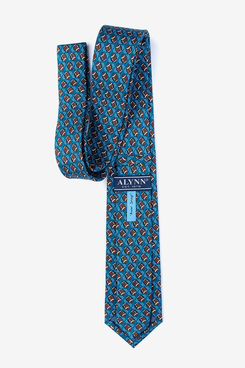 Alynn Aww Snap Blue 100% Silk Extra Long Tie