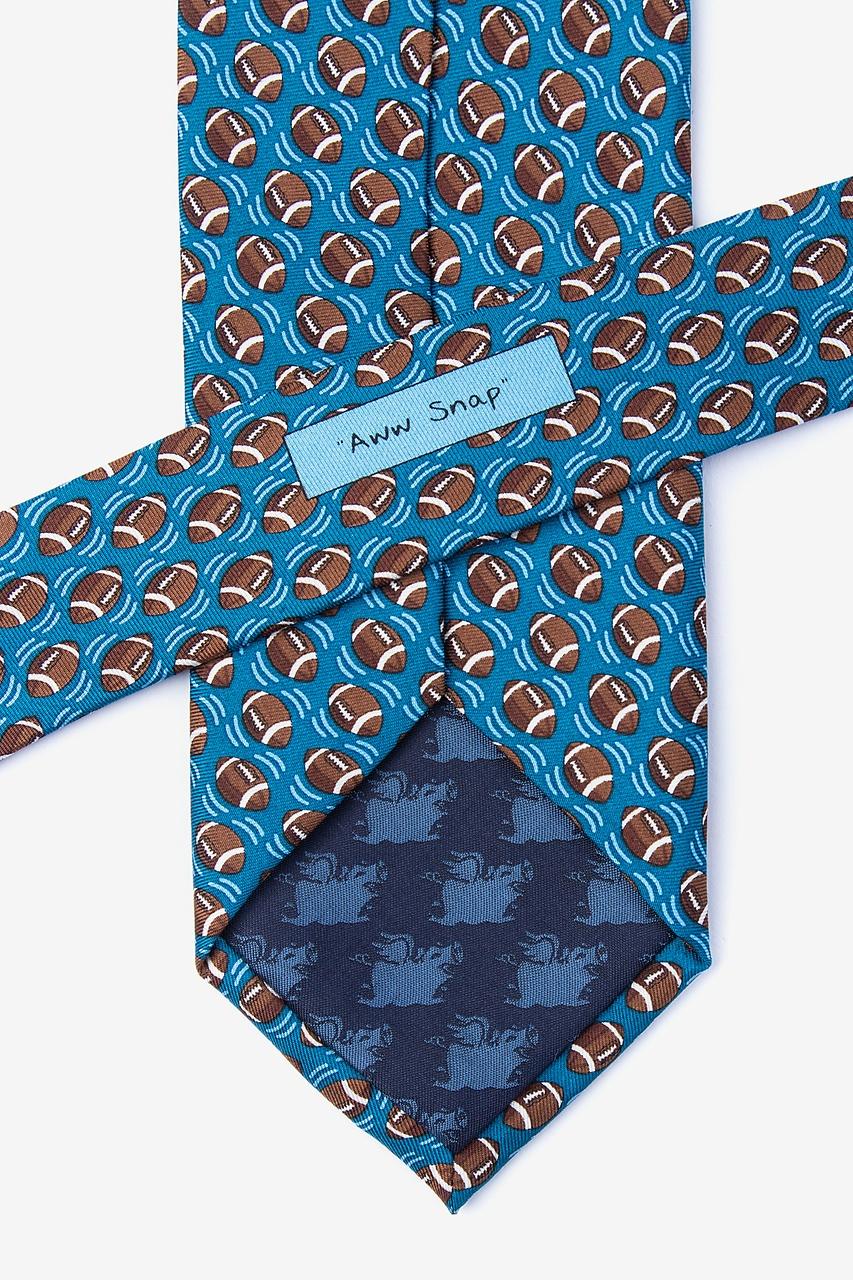 Alynn Aww Snap Blue 100% Silk Extra Long Tie