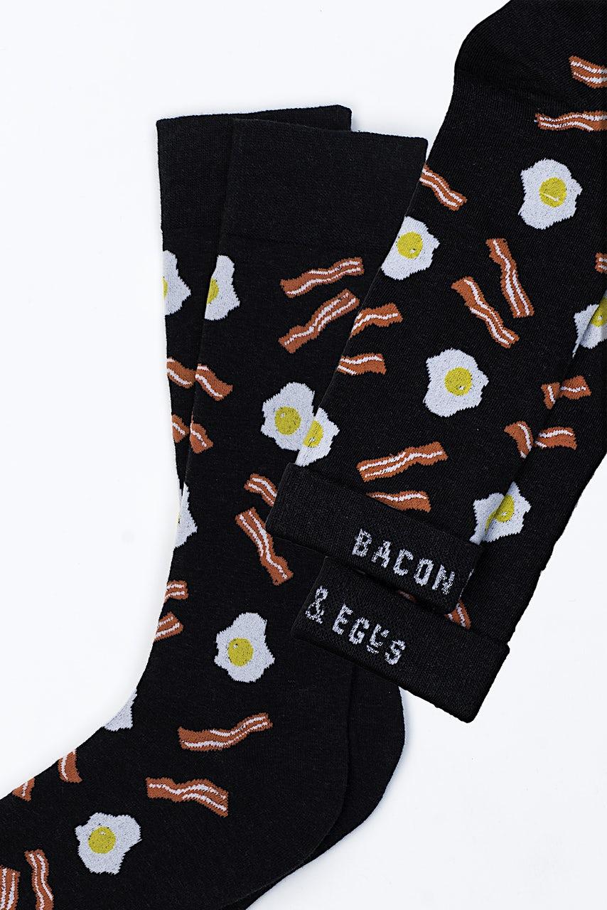 Alynn Bacon & Eggs Black Sock