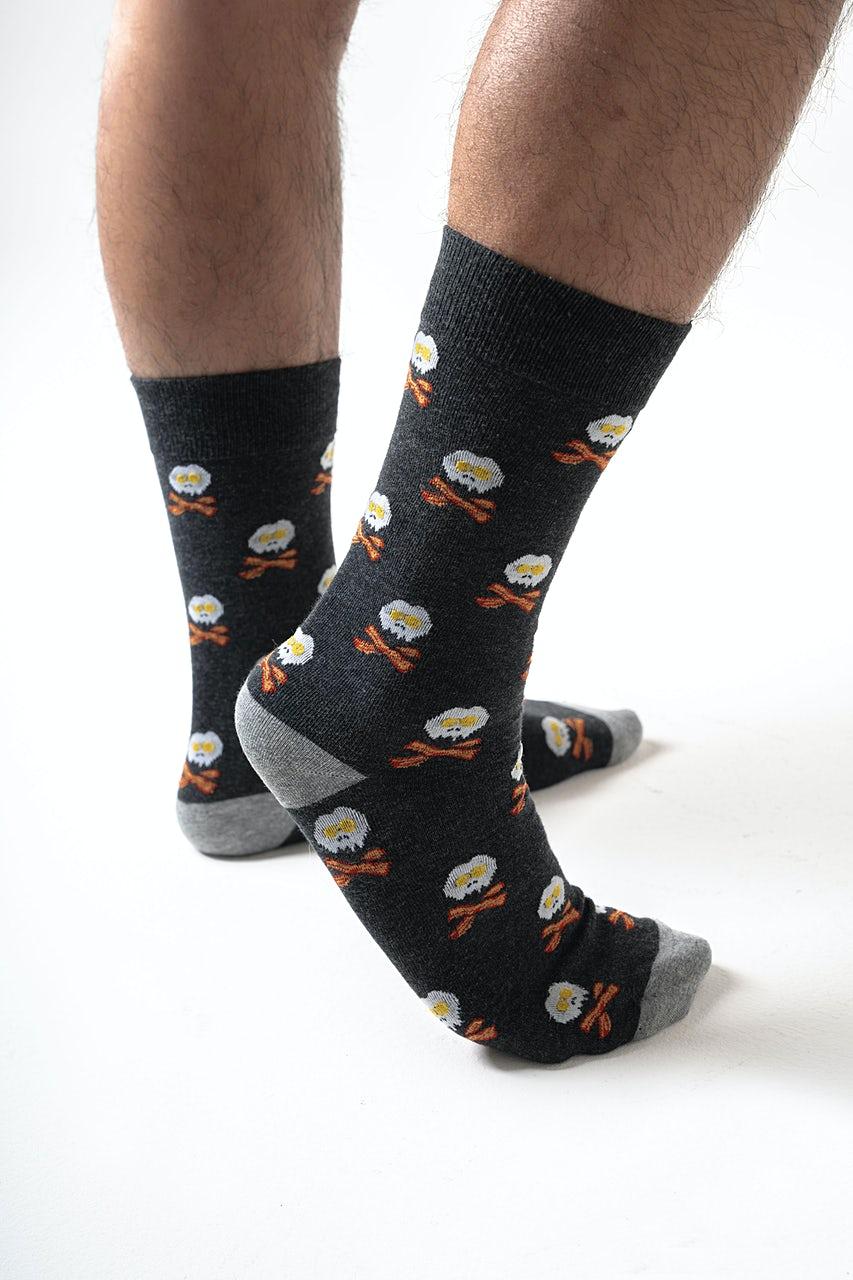 Alynn Bacon & Eggs Breakfast Black Sock