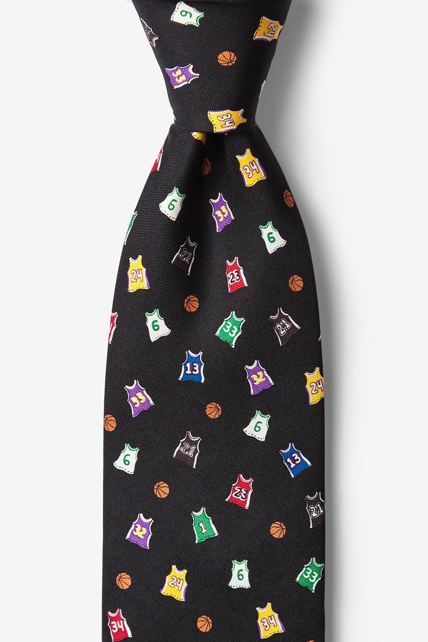 alynn Basketball Legends black 100% silk Tie