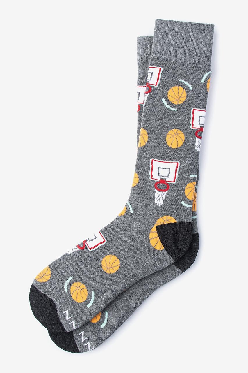 alynn Basketball Nothing But Net gray Sock