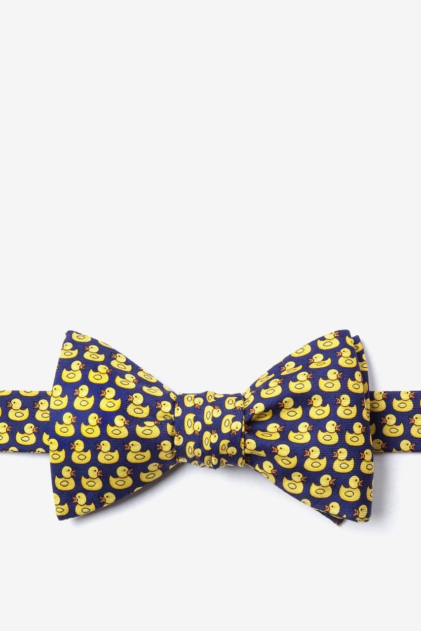 alynn Bath Companion Navy Blue Self-Tie Bow Tie
