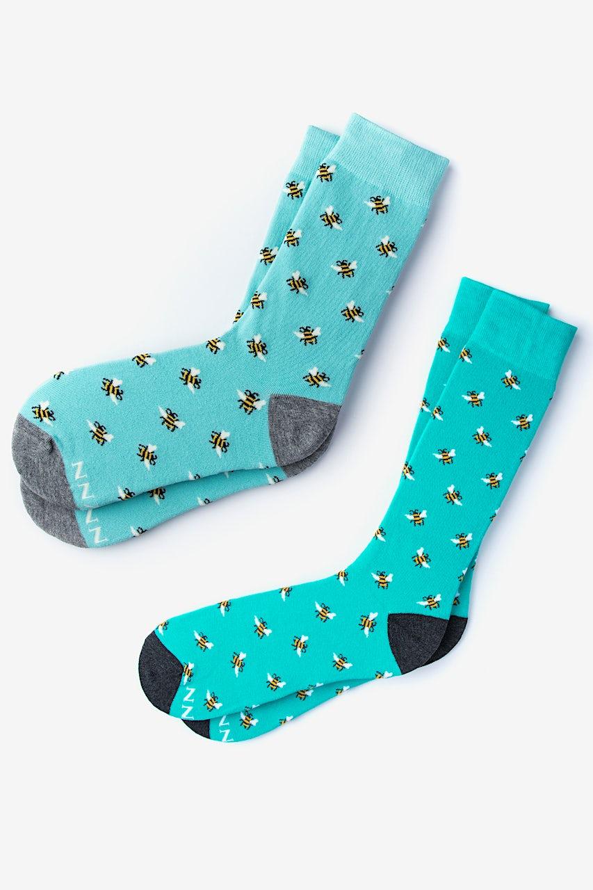 alynn Bee blue His & Hers Socks