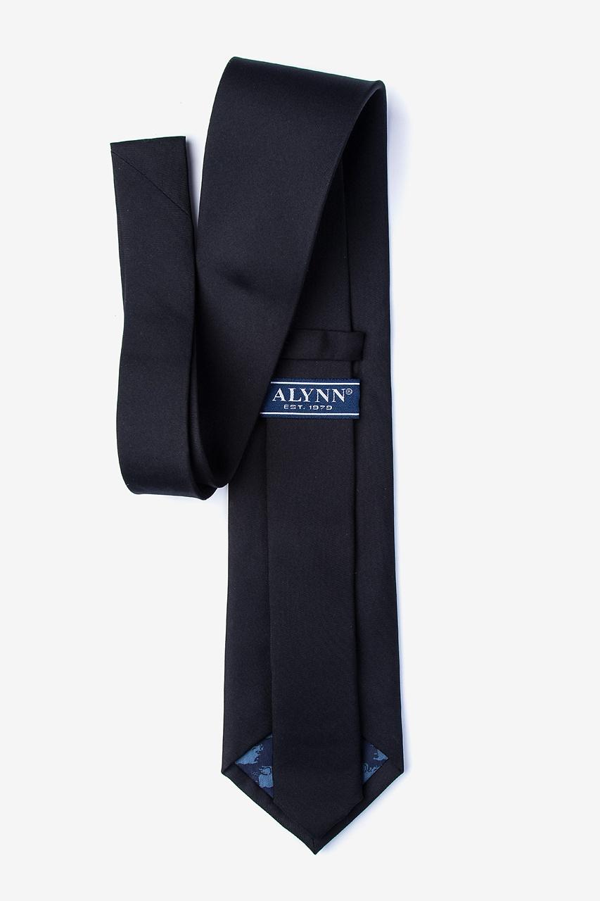 Alynn Black Black 100% Silk Tie