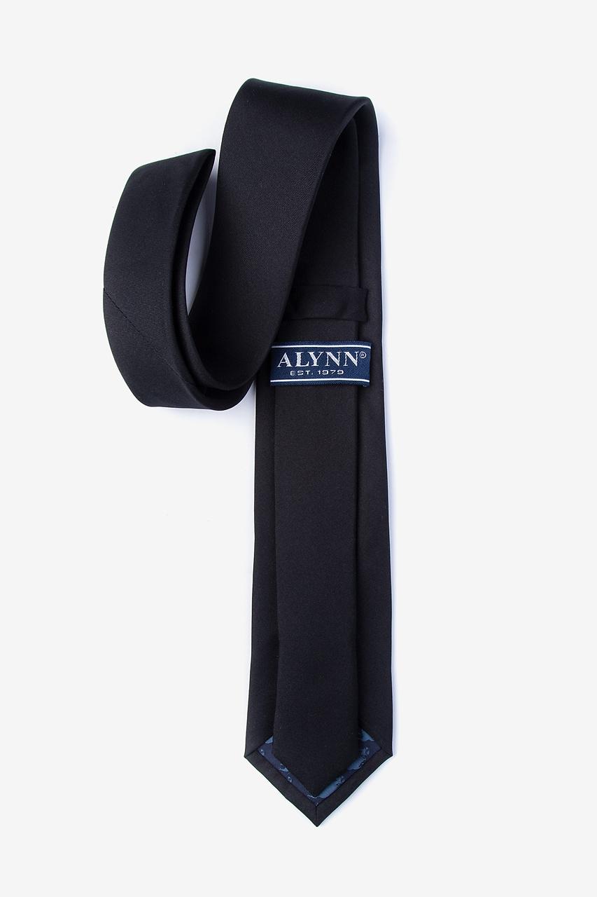 Alynn Black Black 100% Silk Tie For Boys