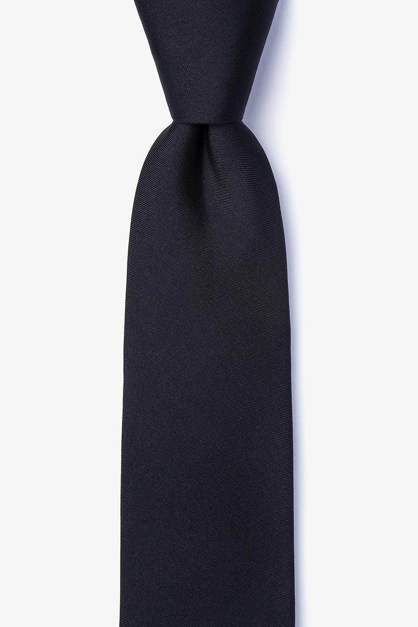 alynn Black black 100% silk Tie for Boys