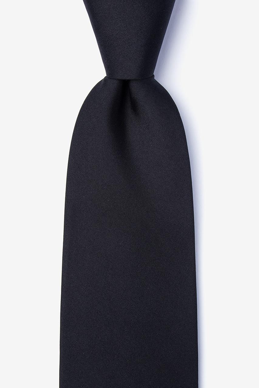 alynn Black black 100% silk Tie