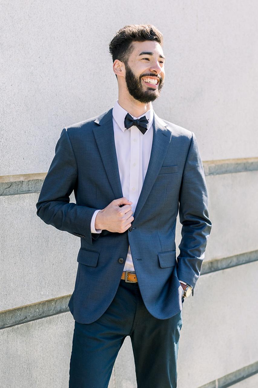 Alynn Black Black Self-Tie Bow Tie