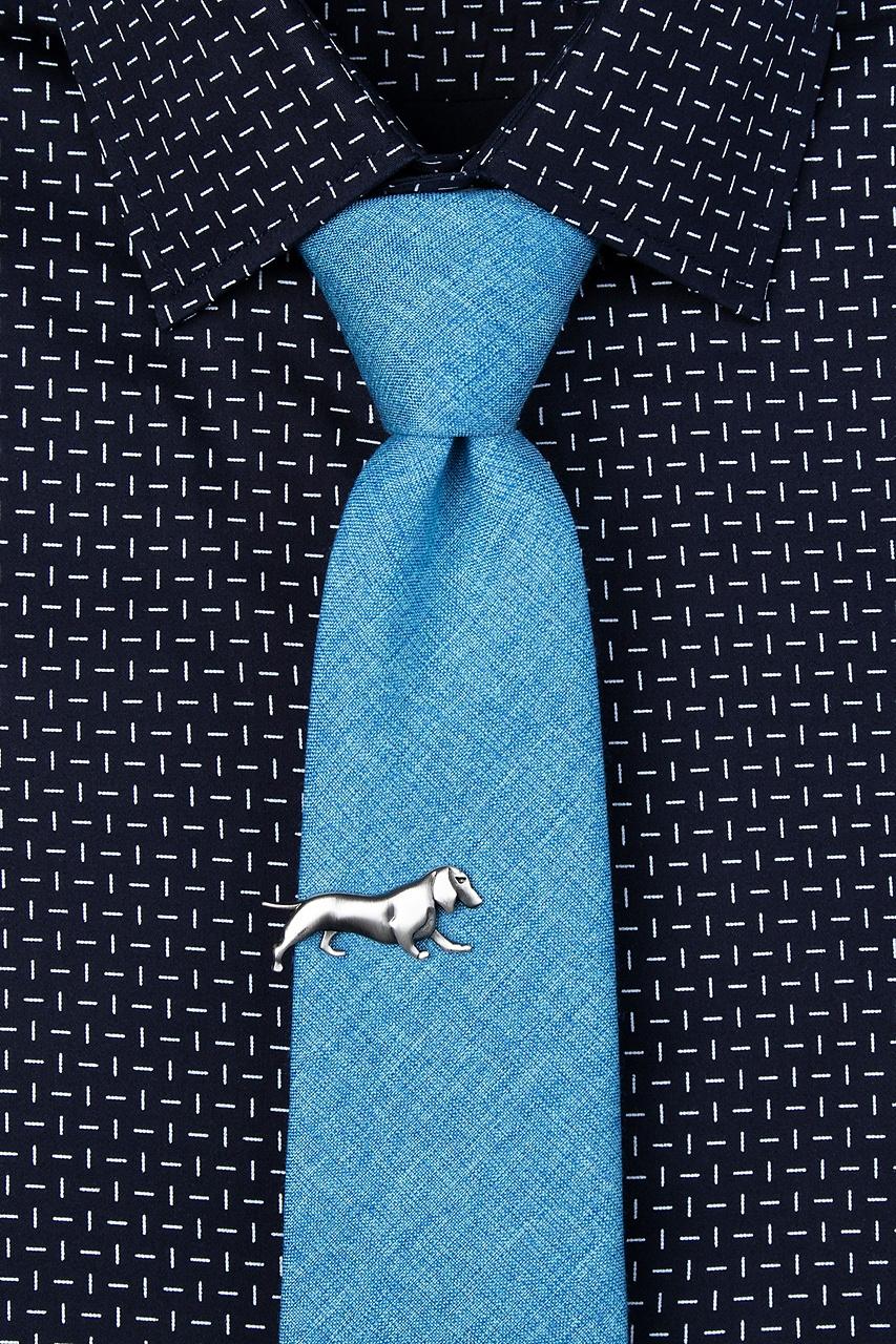 Alynn Blame The Dog Antiqued Silver Tie Bar