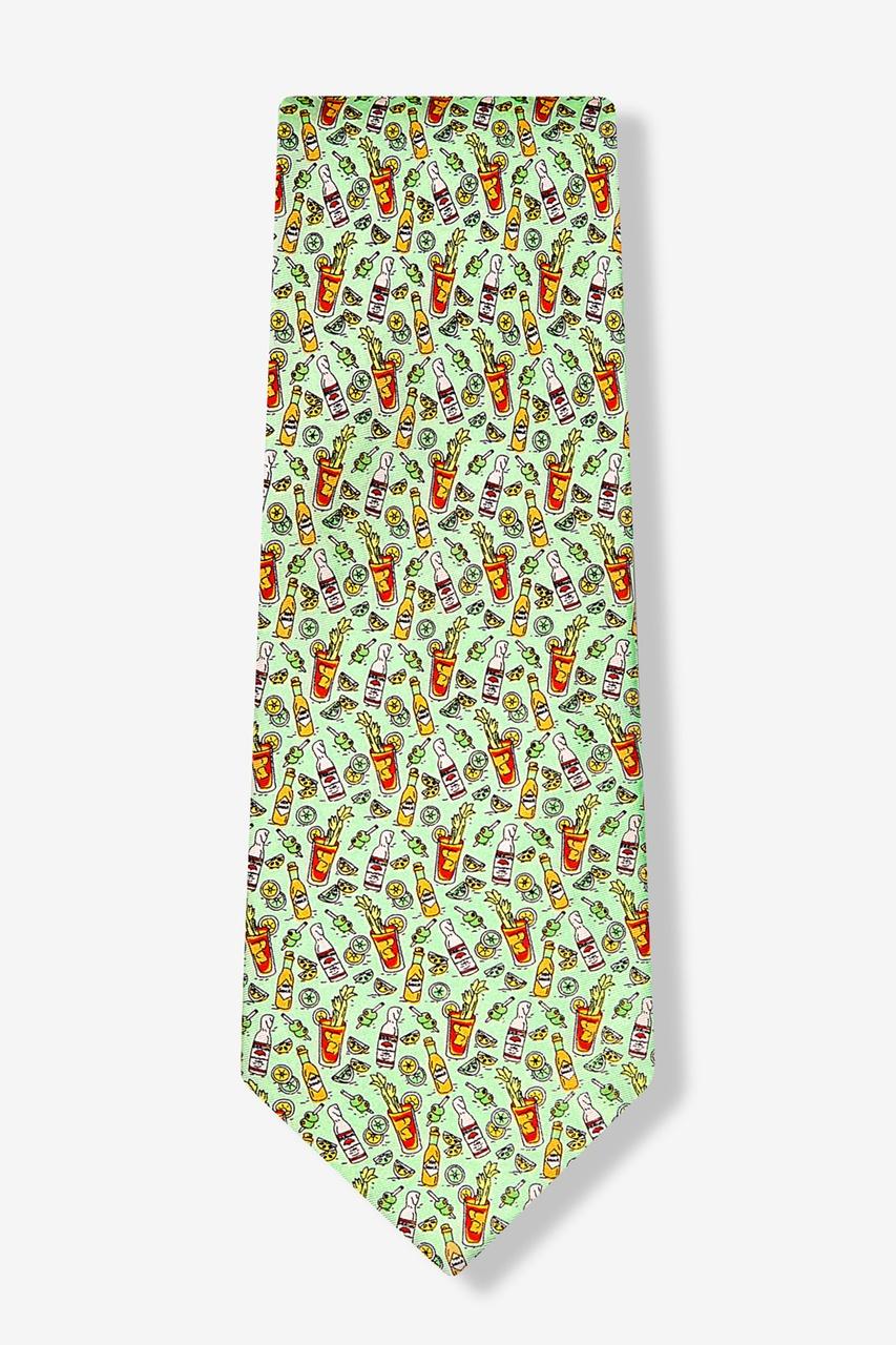 Alynn Bloody Merry Green 100% Silk Tie