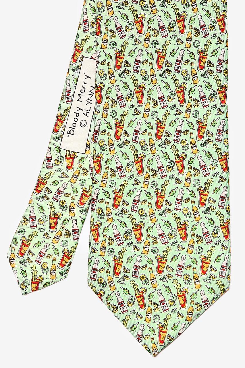 Alynn Bloody Merry Green 100% Silk Tie