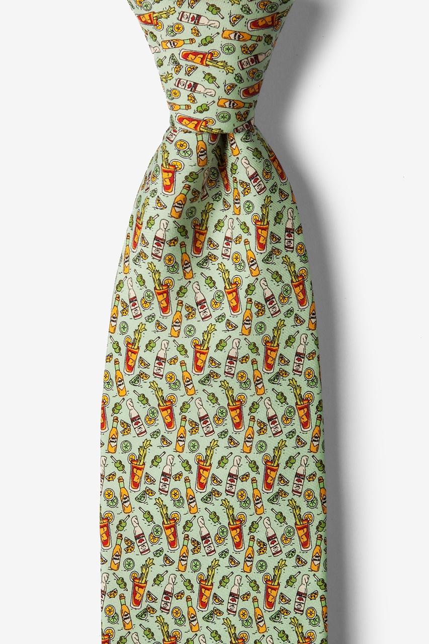 alynn Bloody Merry green 100% silk Tie