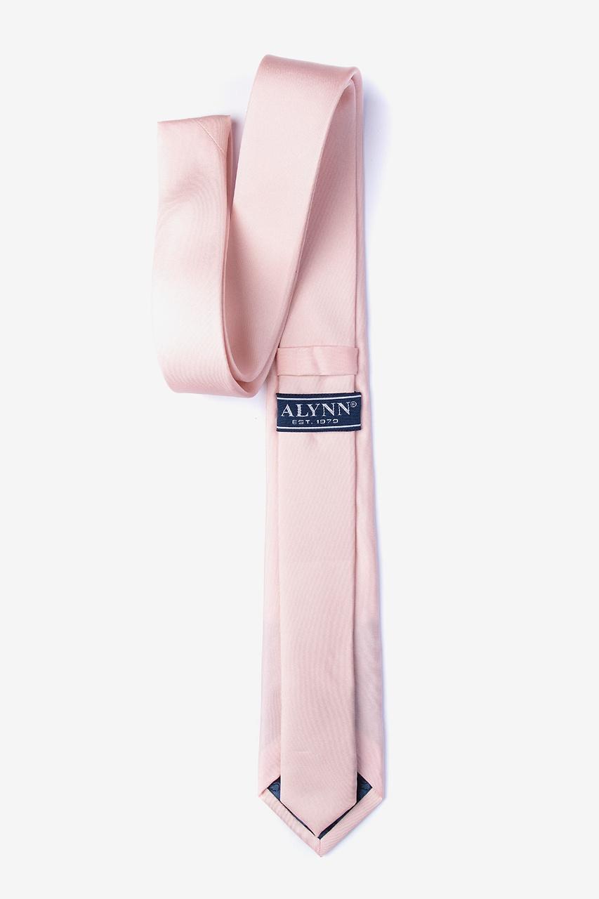 Alynn Blush Blush 100% Silk Skinny Tie