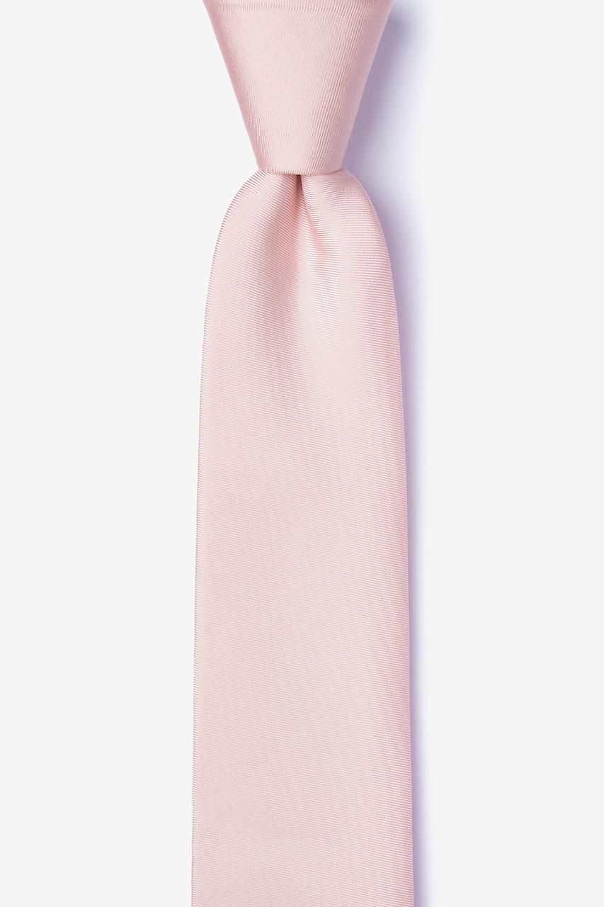 alynn Blush Blush 100% silk Skinny Tie