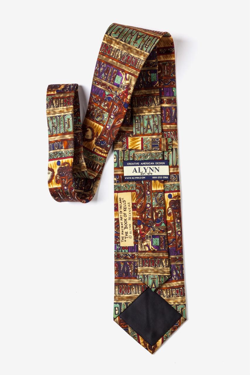 Alynn Book Of Kells Orange 100% Silk Tie