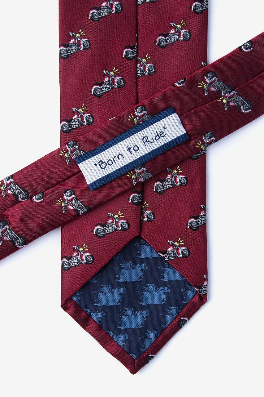 Alynn Born To Ride Red 100% Silk Tie