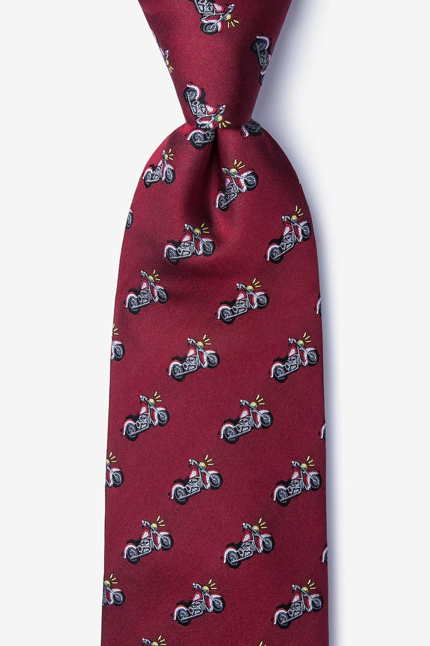 alynn Born to Ride red 100% silk Tie