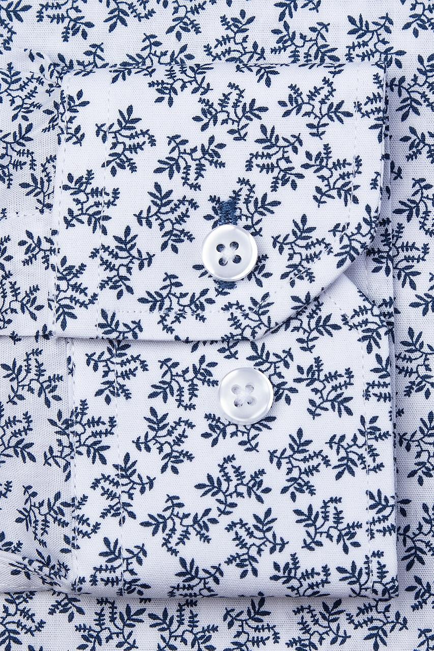 Alynn Brooks Floral White Casual Shirt