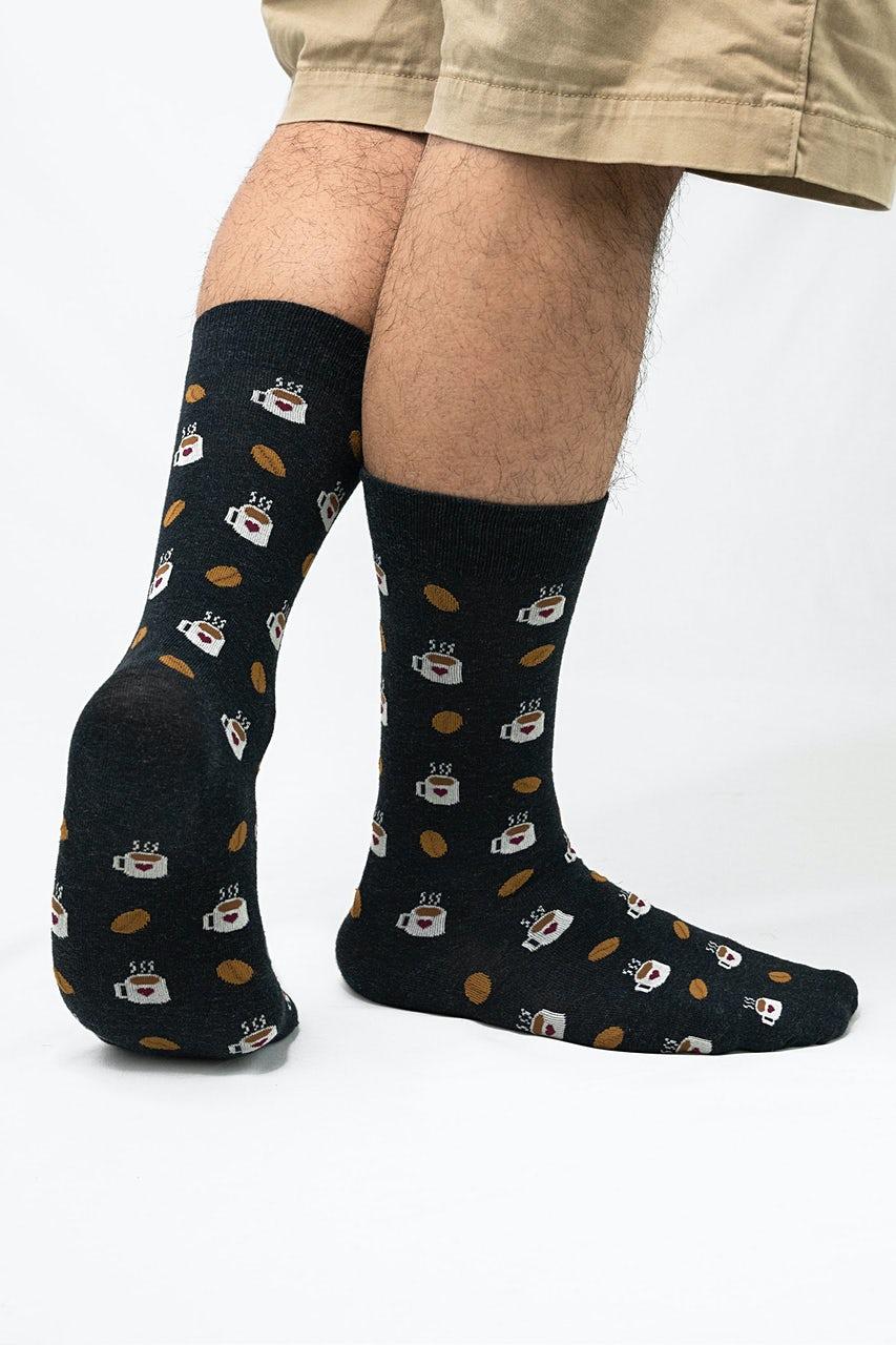 Alynn But First Coffee Black Sock