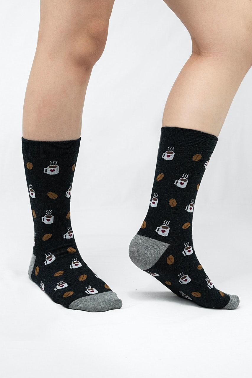 Alynn But First Coffee Black Women's Sock