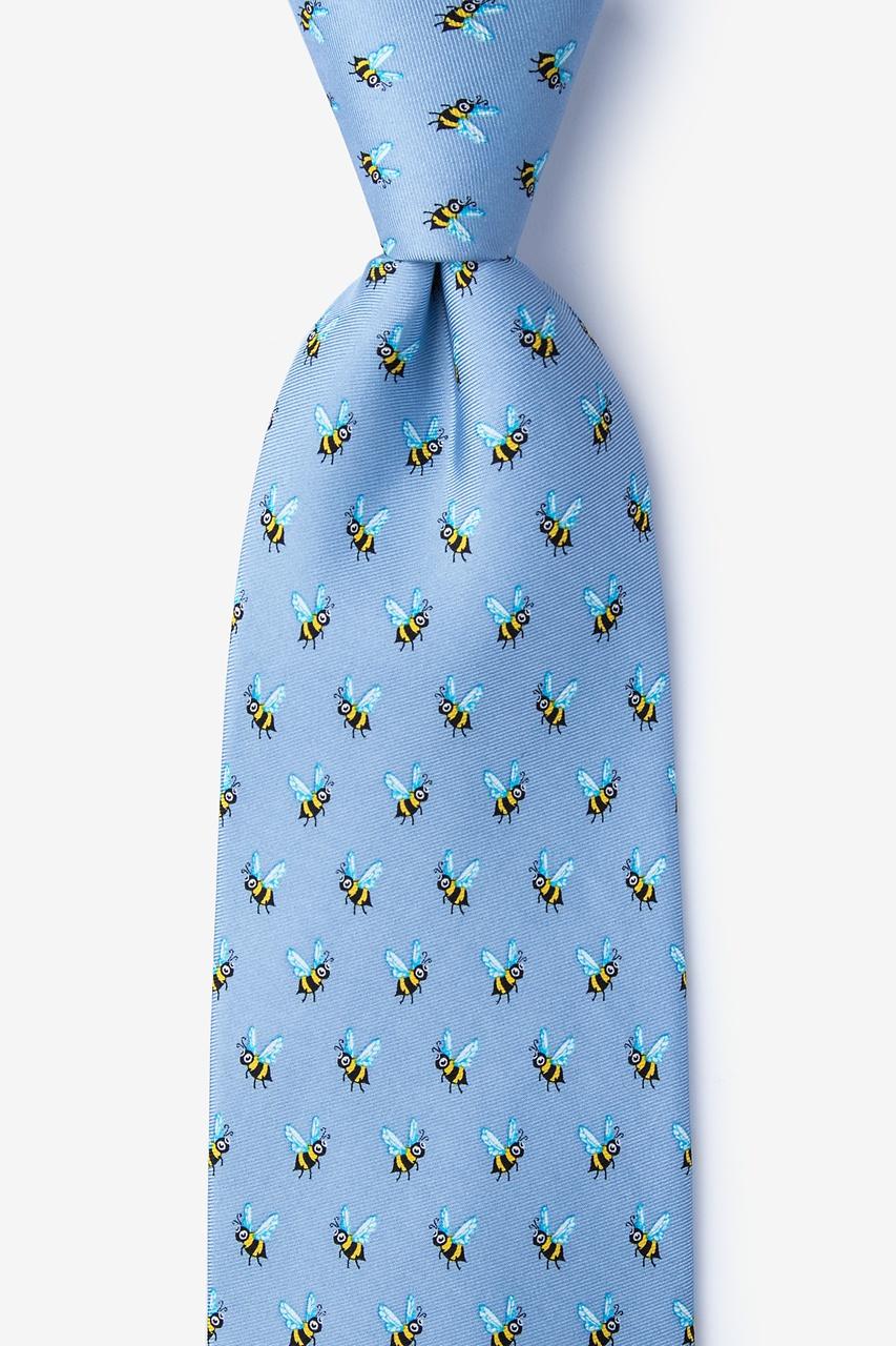 alynn Buzz off light blue 100% silk Tie