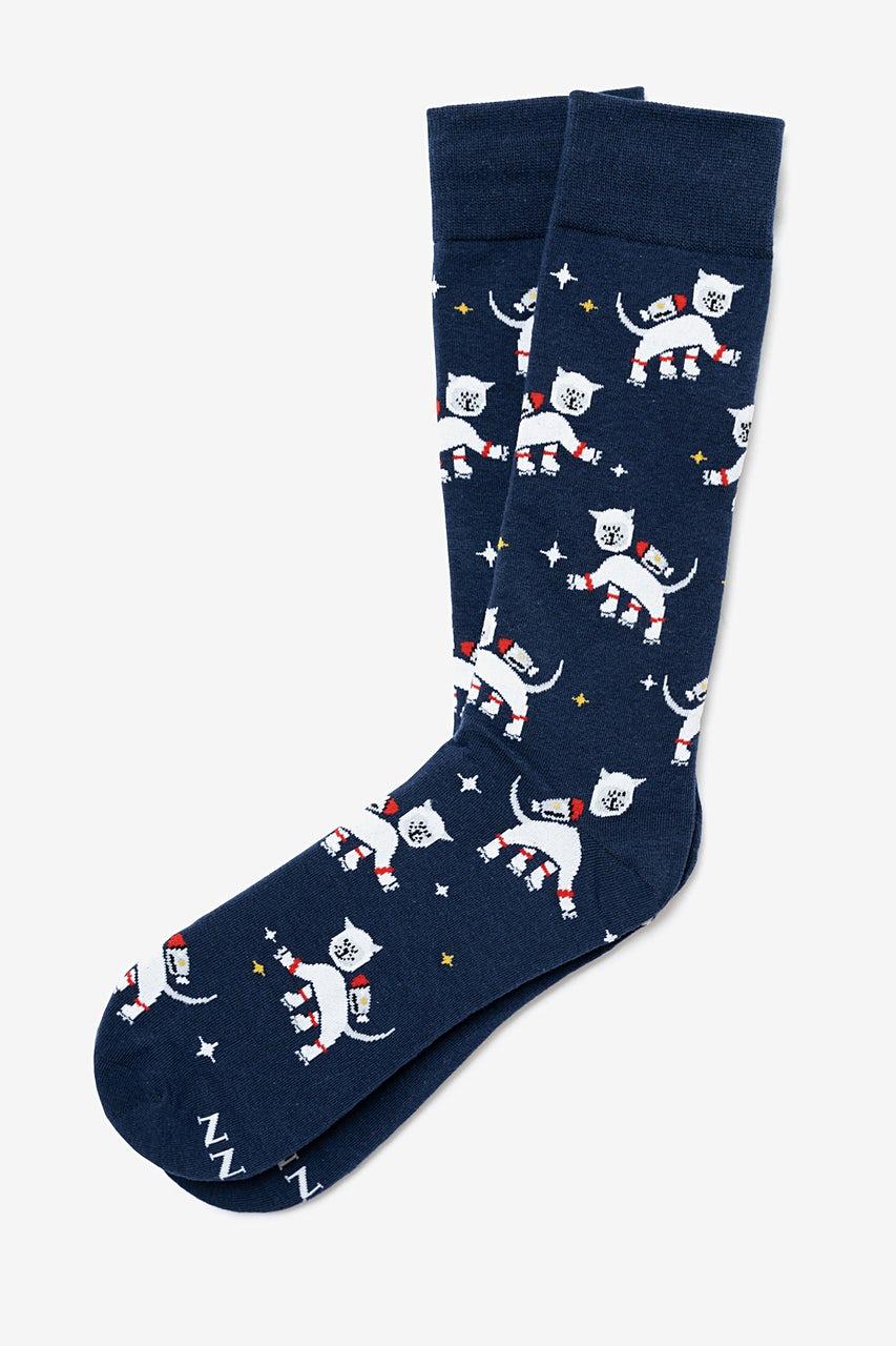 alynn Catstronauts Navy Blue Sock
